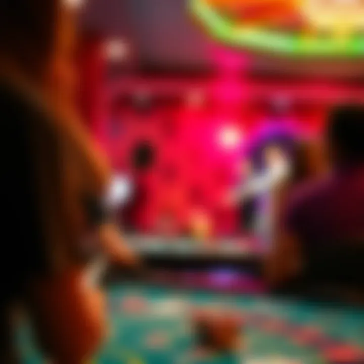 A vibrant entertainment show taking place in a casino