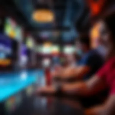 Engagement in Sports Betting An engaging scene highlighting patrons actively placing their bets at Circa's sportsbook pool.