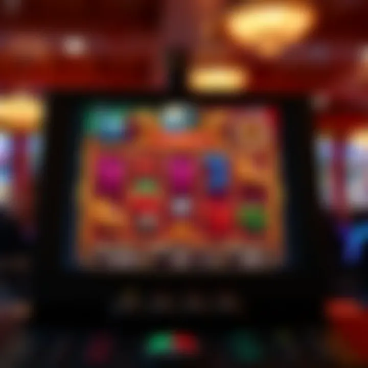 Screen displaying classic slots gameplay interface