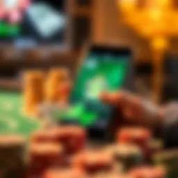 Conceptual representation of winning money through gaming apps