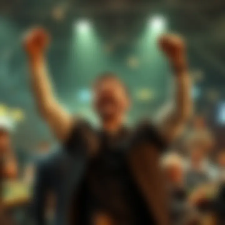 Celebrating Betting Success A person celebrating a betting win with free bets