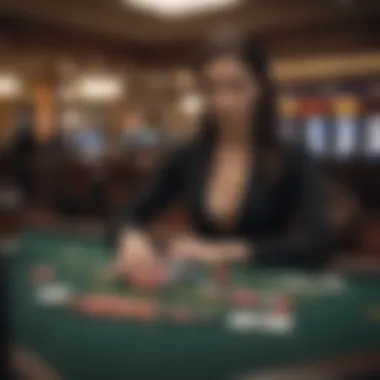 Visual representation of psychological aspects in blackjack