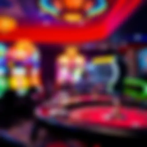 Diverse Free Casino Game Options A vibrant casino scene showcasing various free game options.