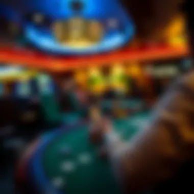 Promoting Responsible Gambling A serene setting depicting responsible gambling practice