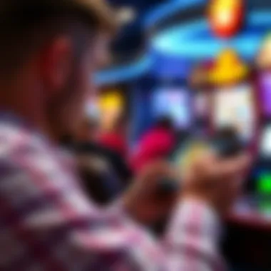 Engaging with Slots on the Go Player enjoying a thrilling free slot game on a mobile device