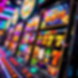 Vibrant online slot machine interface showcasing various themes and symbols
