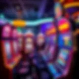 A captivating scene of digital slot machines showcasing vibrant graphics and themes.