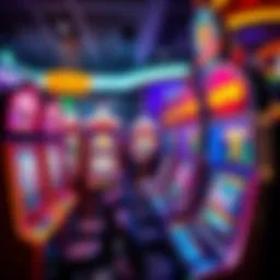 A captivating scene of digital slot machines showcasing vibrant graphics and themes.