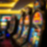 Colorful graphics of various slot machines