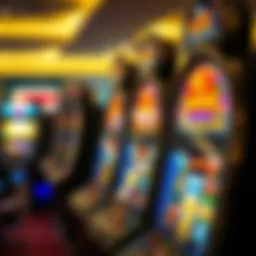 Colorful graphics of various slot machines