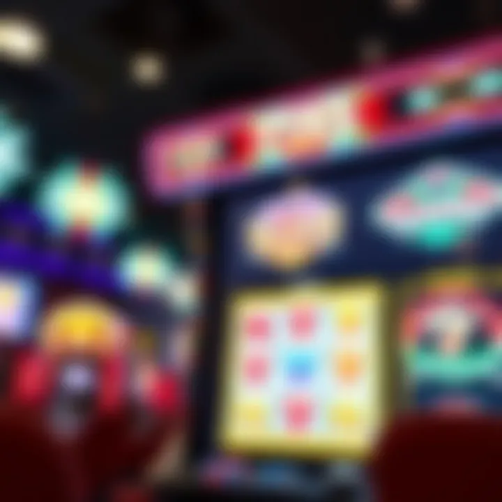 Vibrant display of free Vegas slots on a digital screen