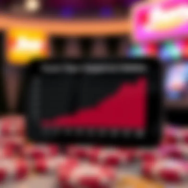 A graph illustrating player engagement statistics within the app