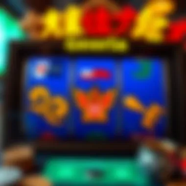 Cultural symbols representative of Georgia displayed on a slot interface