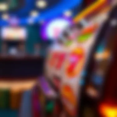 Spinning Slot Reel with Symbols Close-up of a spinning slot reel showcasing symbols