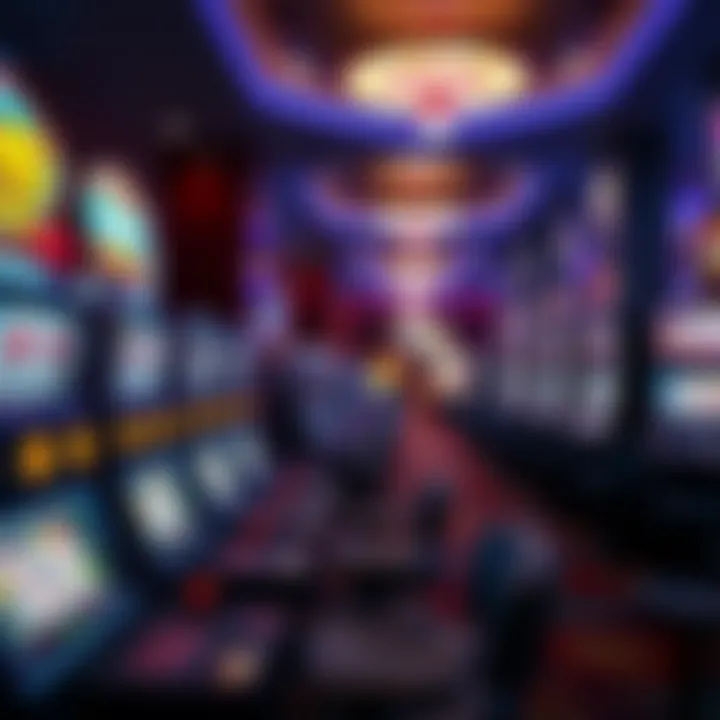 Modern Casino Gaming Environment An overview of a modern casino with keno machines, illustrating the gaming environment.