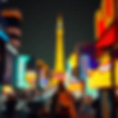 Las Vegas Strip Illuminated Vibrant Las Vegas Strip showcasing neon lights and attractions