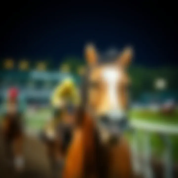 Close-up of a horse competing at Mohawk Woodbine