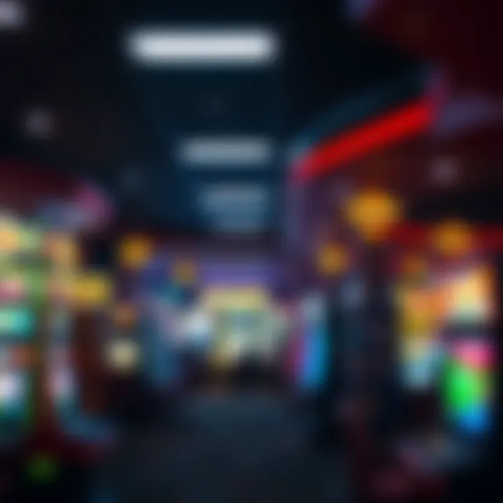 Interior view highlighting the gaming floor with bright lights