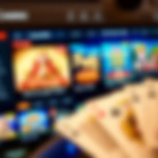A vibrant online casino interface showcasing various game options