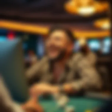 An enthusiastic player enjoying the thrill of online gaming