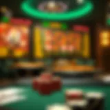 Detailed layout of an online casino platform interface