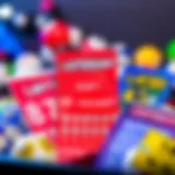 Colorful display of Michigan lottery game tickets