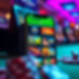 Vibrant interface of a mobile casino app showcasing various game options
