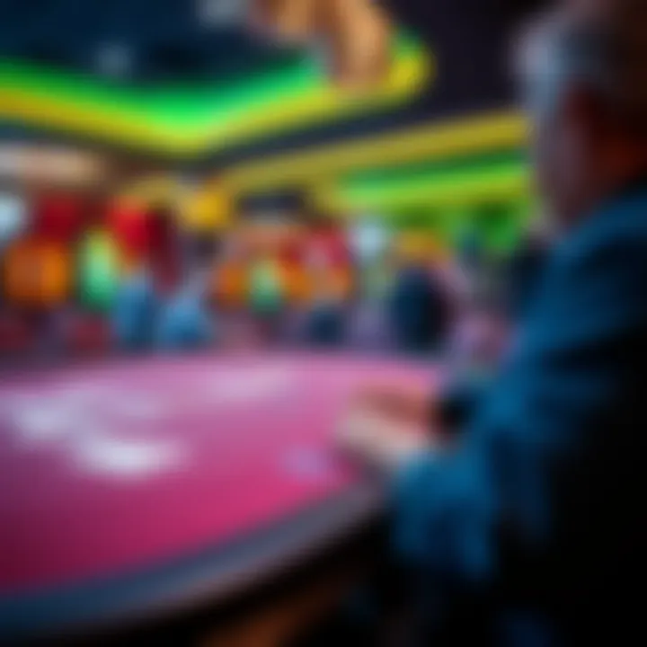 Vibrant poker table at Parx Casino