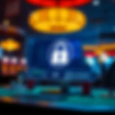 Secure online transaction process illustration