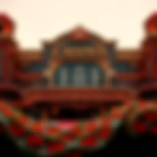 Exterior view of a premier casino in Michigan showcasing its grand architecture