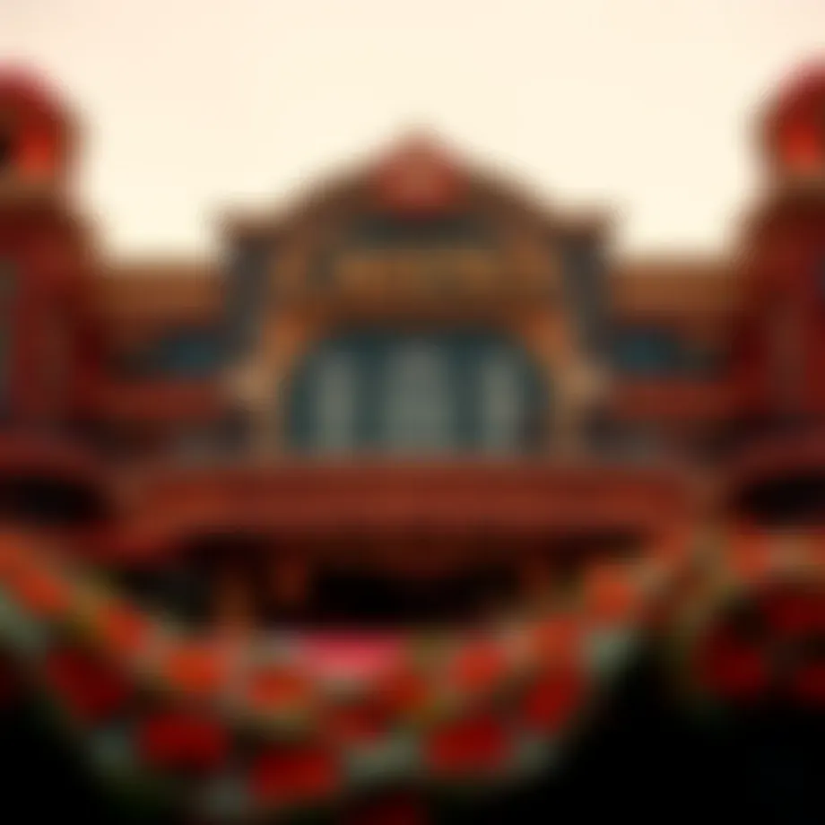 Exterior view of a premier casino in Michigan showcasing its grand architecture