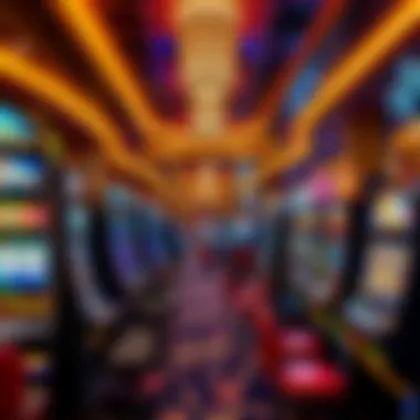 Luxurious gaming floor filled with high-end slot machines and tables