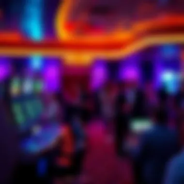 Vibrant entertainment event at a casino featuring live music and performances