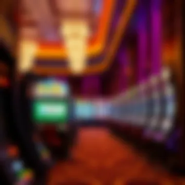 Luxurious casino interior showcasing slot machines