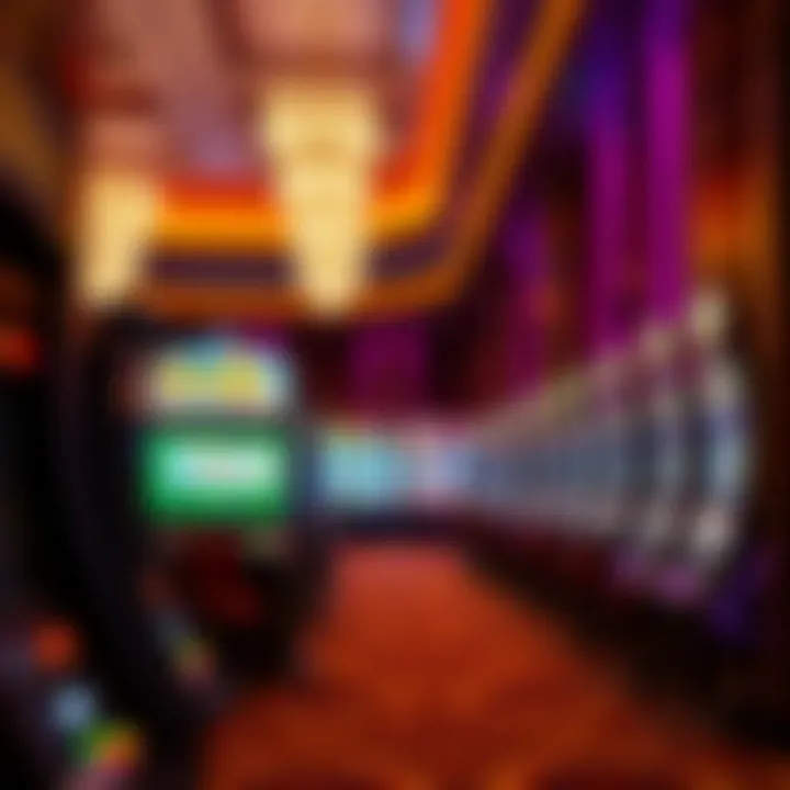 Luxurious casino interior showcasing slot machines