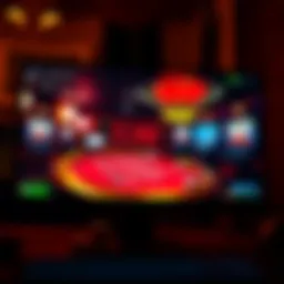 Virtual casino experience on a computer screen