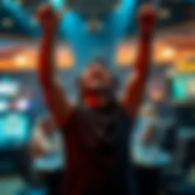 Celebrating Real Money Wins in Social Casinos Exciting moment of a player celebrating a real money win