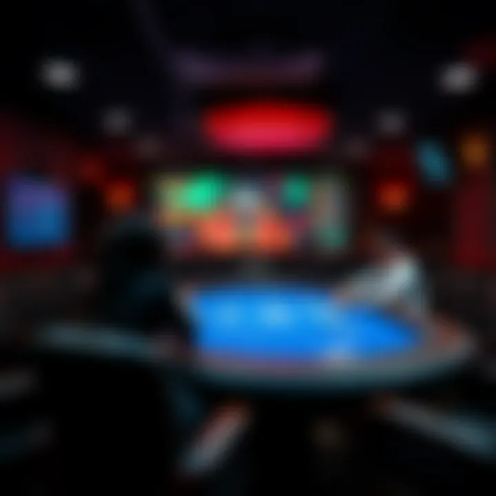 Virtual poker room interface showcasing private games