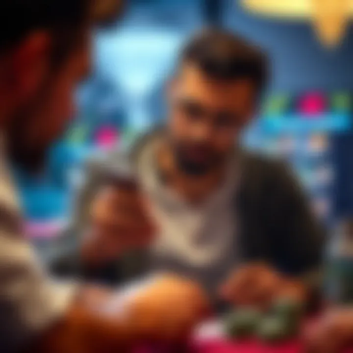 User analyzing investment opportunities on their device