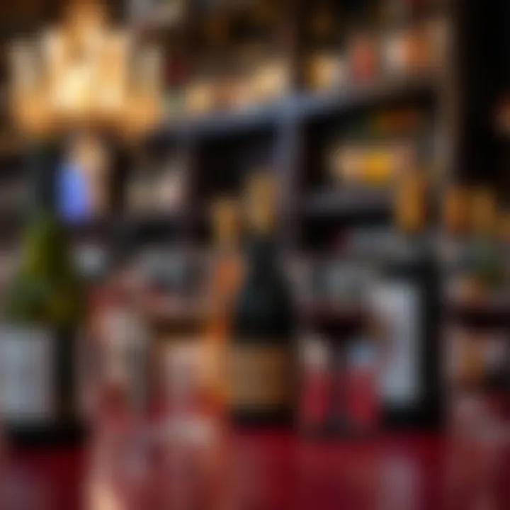 Fine Wine Selection in Casino Bar Elegant bar area offering a selection of fine wines