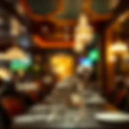 Gourmet dining setting in a luxurious casino restaurant