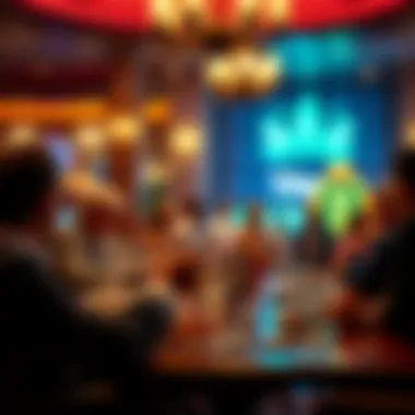 Lively Dining Experience in Casino A vibrant atmosphere of a lively casino dining experience