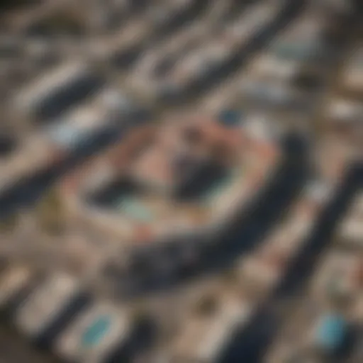 Aerial view of Dorado highlighting the casino strip