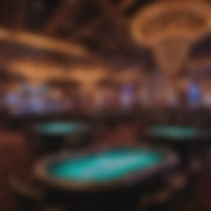 Nightlife atmosphere with vibrant lighting at a casino