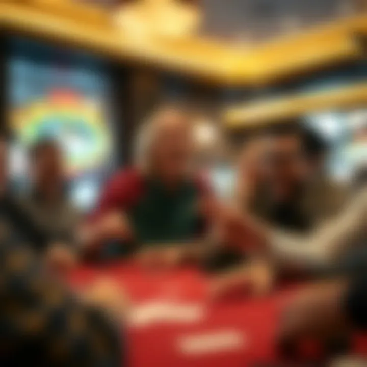 Celebrating Wins at Braman's Gaming Tables Group of excited players celebrating a win at the tables