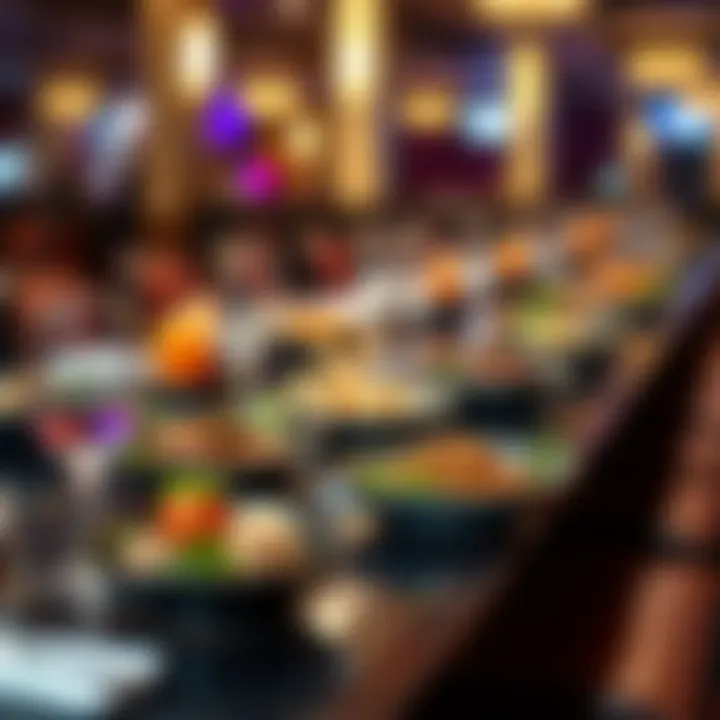 Gourmet dining setting with delicious dishes