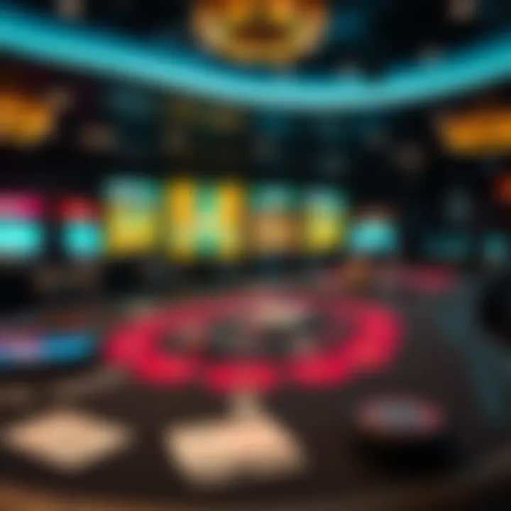 Technology in Modern Poker A high-tech poker table featuring digital interfaces and screens.