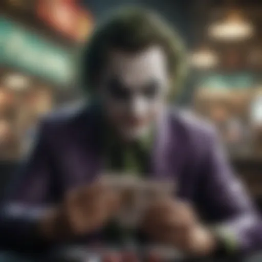 Abstract representation of an online joker in a digital gaming environment