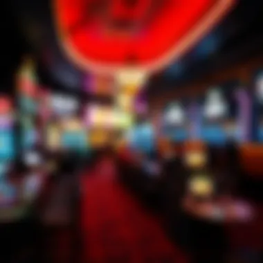 A bustling entertainment venue in Las Vegas, filled with excitement and energy
