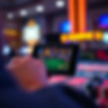 Close-up of a smartphone displaying a live social casino game interface